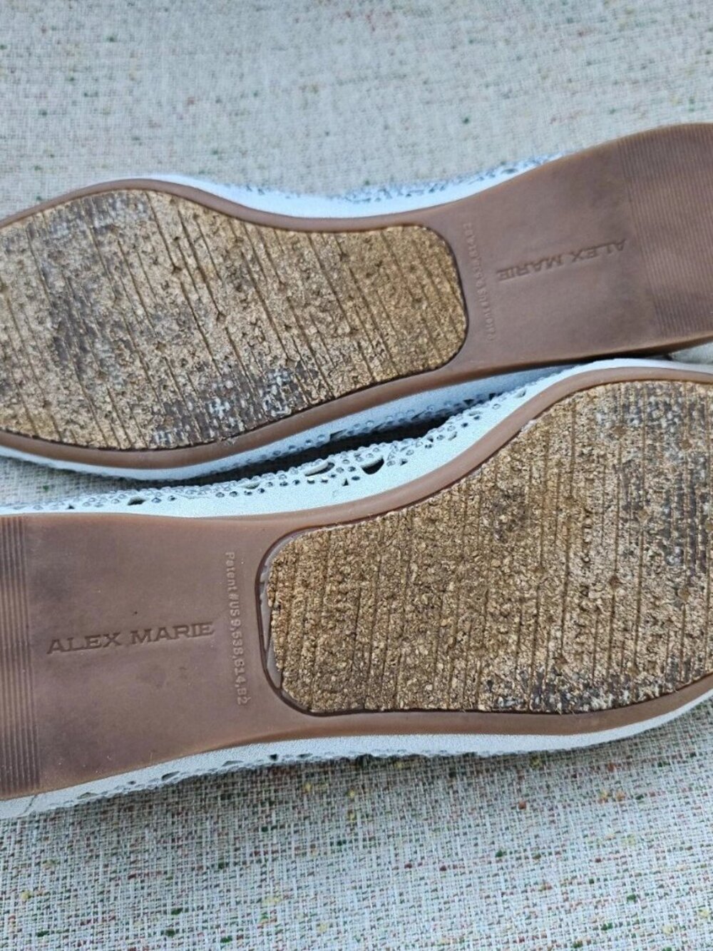 Alex Marie Women Sandal Altana Metallic Laser-Cut Rhinestone Flats Shoe Size 7.5 - Picture 7 of 10